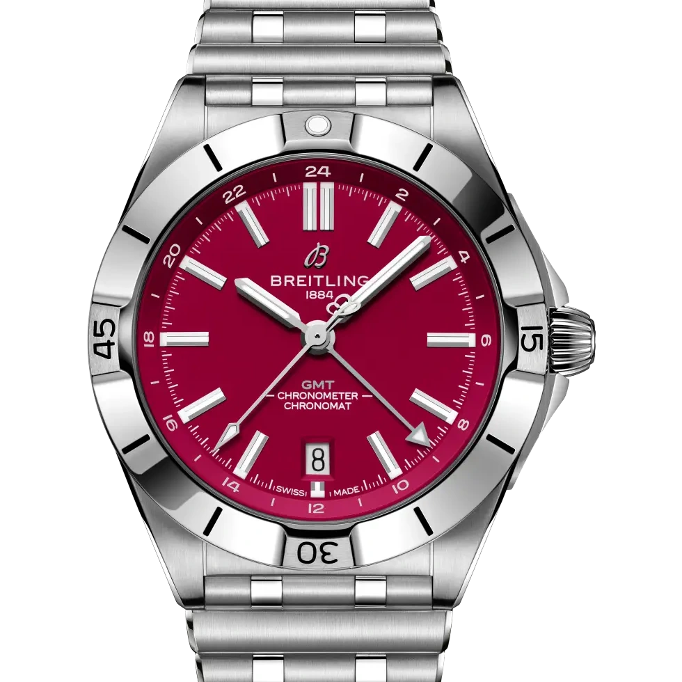 Breitling Chronomat Automatic GMT 40 NFL Arizona Cardinals Edition, 40 mm, stainless steel, red dial