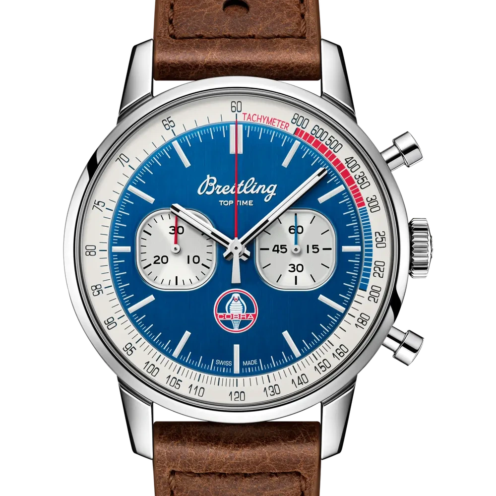 Breitling Top Time Shelby Cobra, 41 mm, stainless steel, blue dial