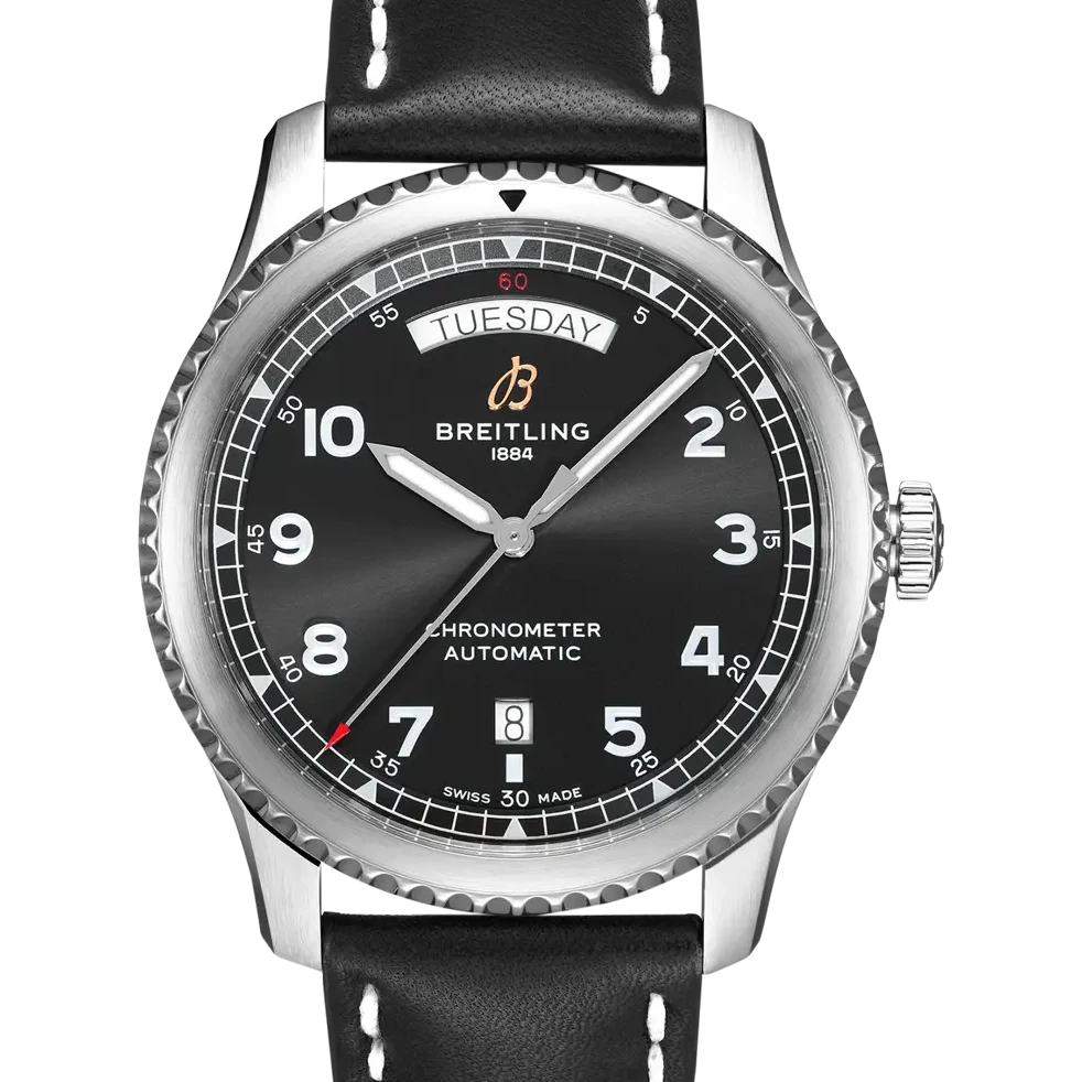Breitling Aviator 8 Automatic Day & Date 41, 41 mm, stainless steel, black dial