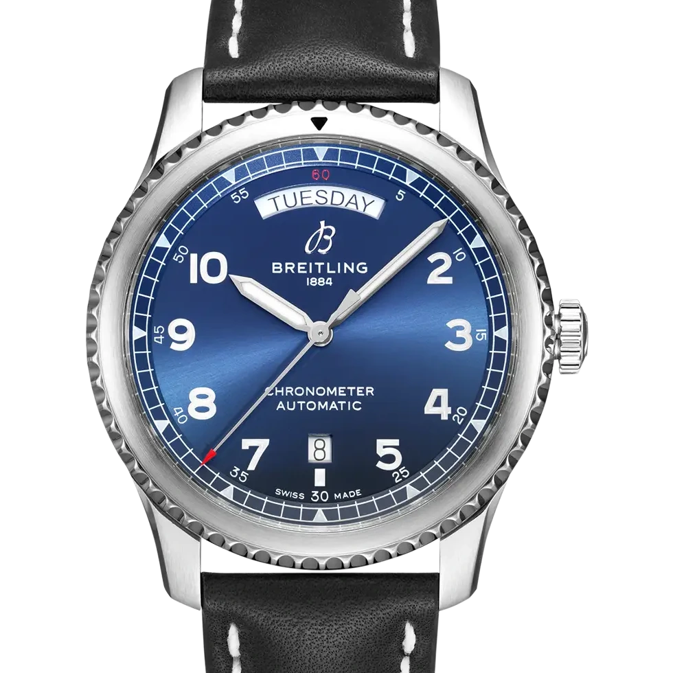 Breitling Aviator 8 Automatic Day & Date 41, 41 mm, stainless steel, blue dial
