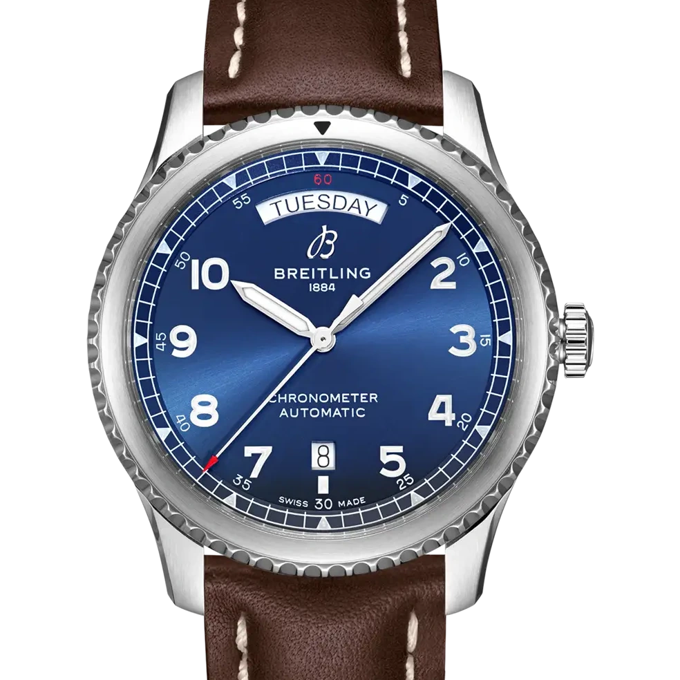 Breitling Aviator 8 Automatic Day & Date 41, 41 mm, stainless steel, blue dial
