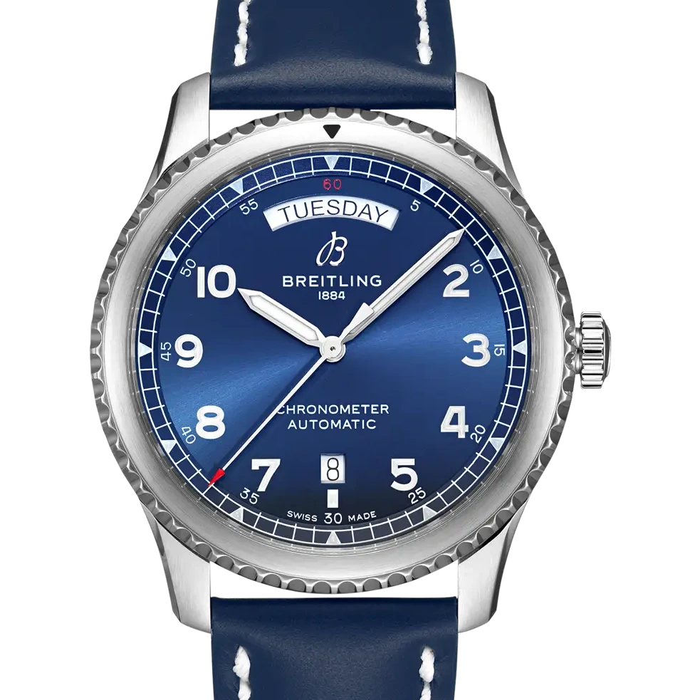 Breitling Aviator 8 Automatic Day & Date 41, 41 mm, stainless steel, blue dial