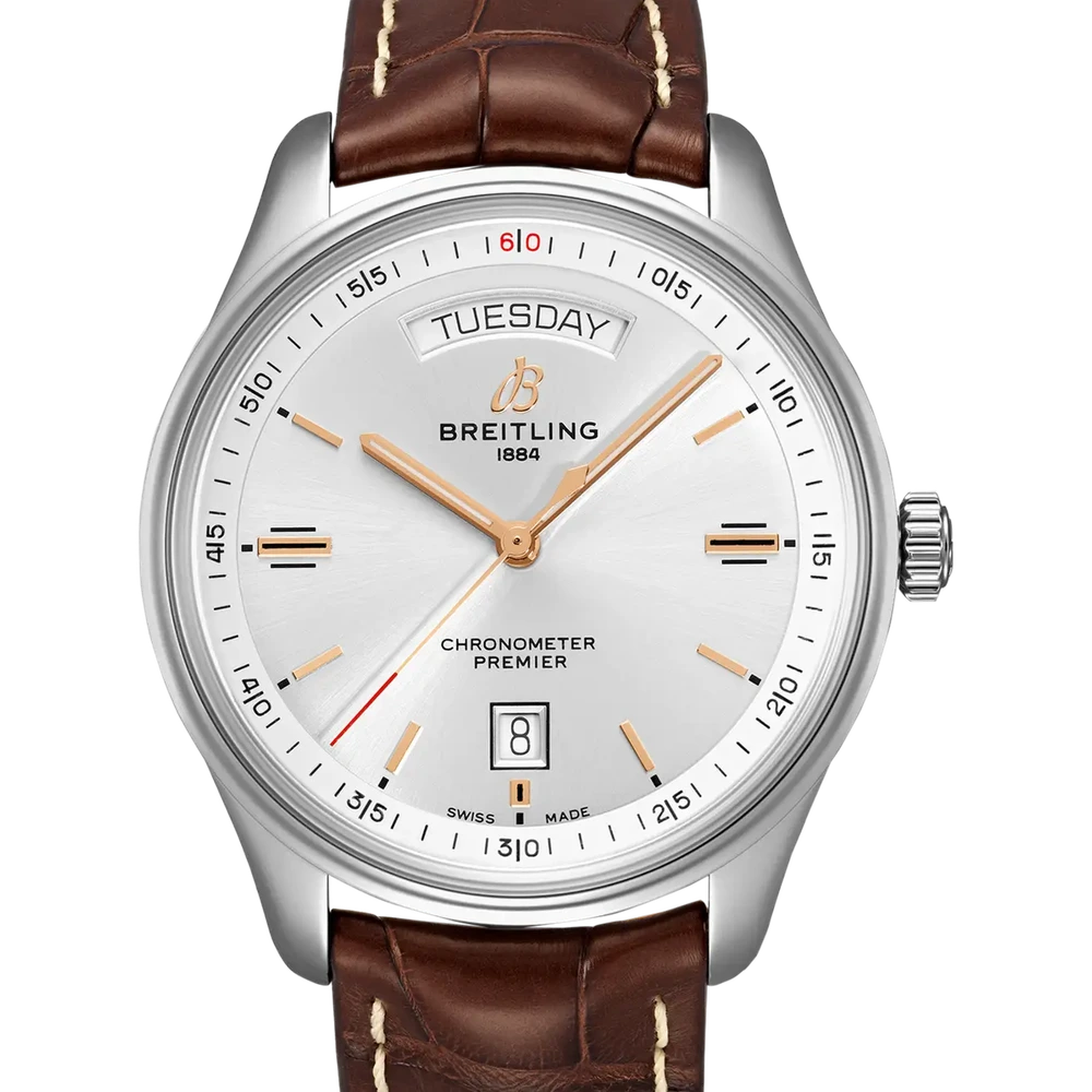 Breitling Premier Automatic Day & Date 40, 40 mm, stainless steel, cream dial