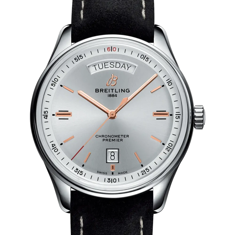 Breitling Premier Automatic Day & Date 40, 40 mm, stainless steel, cream dial