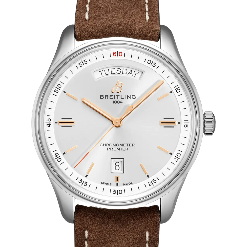 Breitling Premier Automatic Day & Date 40, 40 mm, stainless steel, cream dial