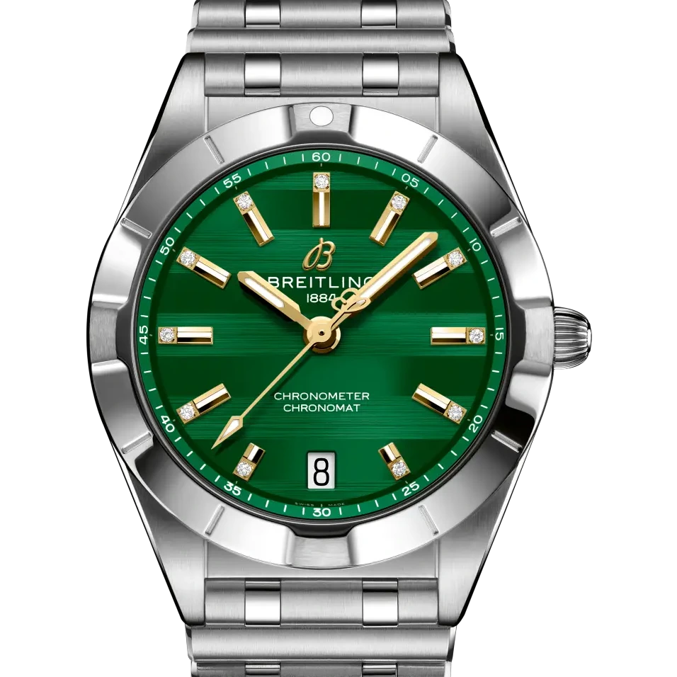 Breitling Chronomat 32 Six Nations Ireland, 32 mm, stainless steel, green dial