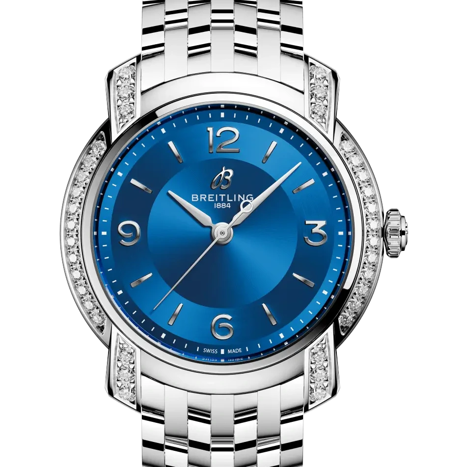 Breitling Lady Premier 32, 32 mm, stainless steel, blue dial