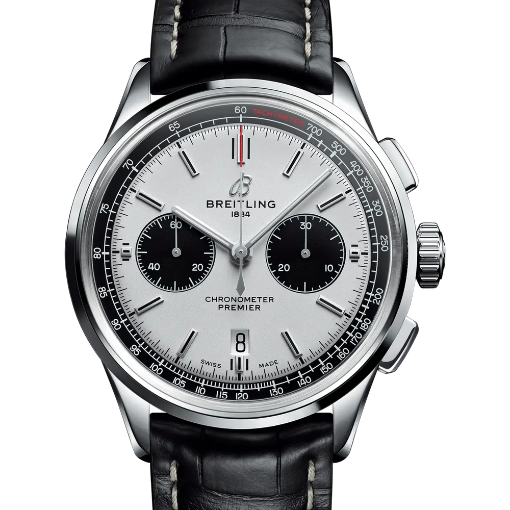 Breitling Premier B01 Chronograph 42, 42 mm, stainless steel, cream dial
