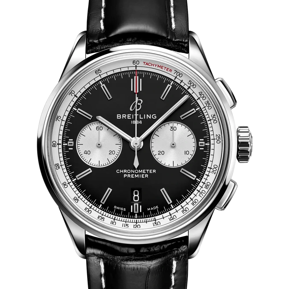 Breitling Premier B01 Chronograph 42, 42 mm, stainless steel, black dial