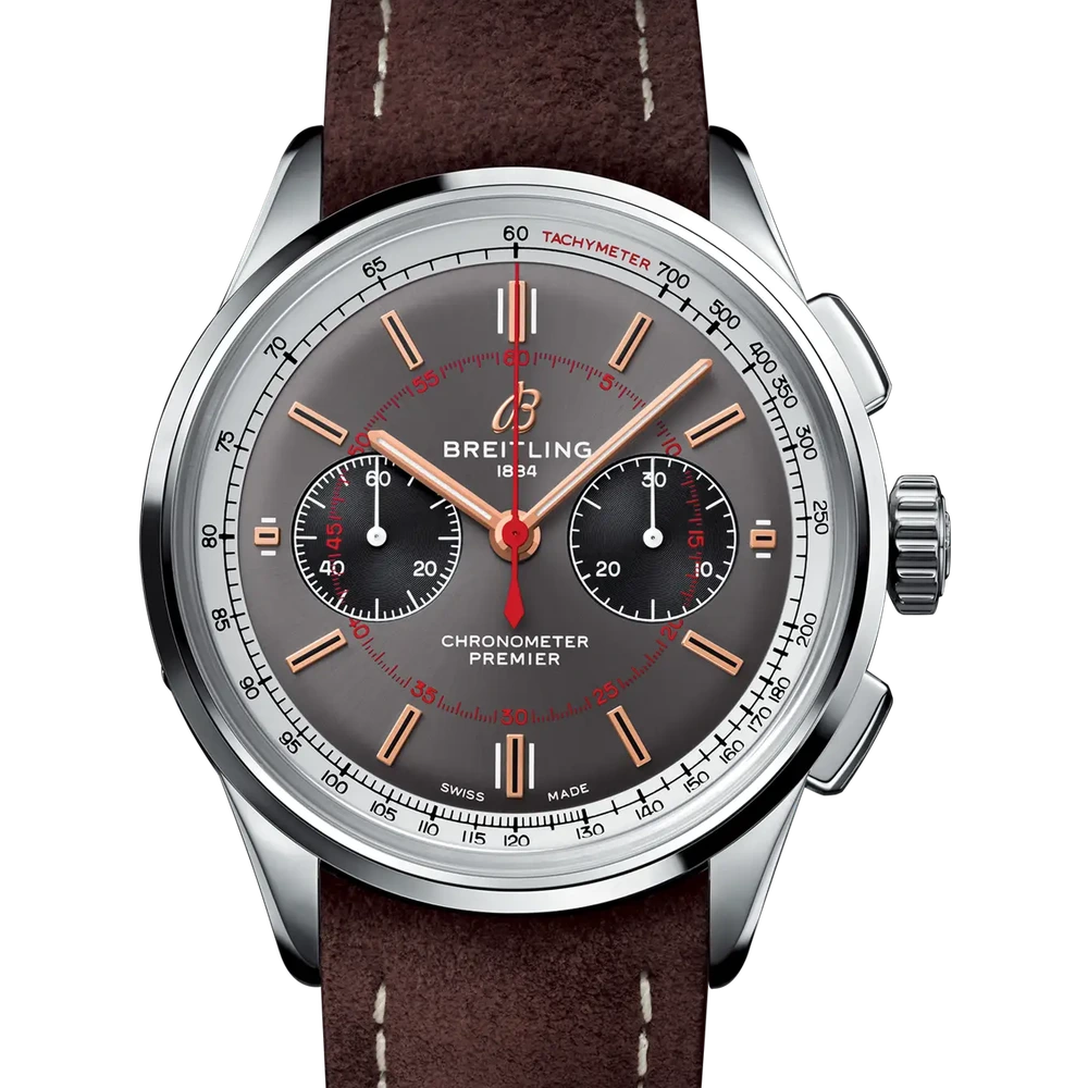 Breitling Premier B01 Chronograph 42 Wheels and Waves, 42 mm, stainless steel, anthracite dial