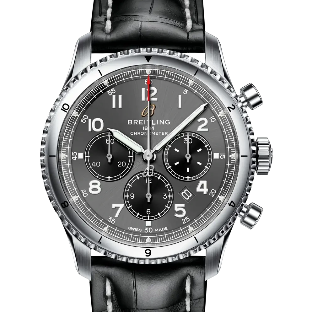 Breitling Aviator 8 B01 Chronograph 43, 43 mm, stainless steel, anthracite dial