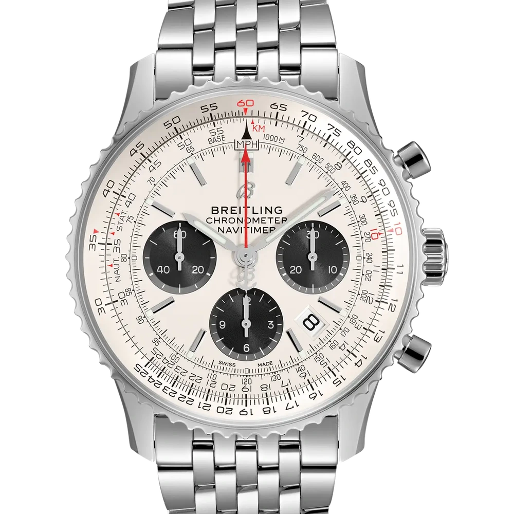 Breitling Navitimer B01 Chronograph 43, 43 mm, stainless steel, cream dial