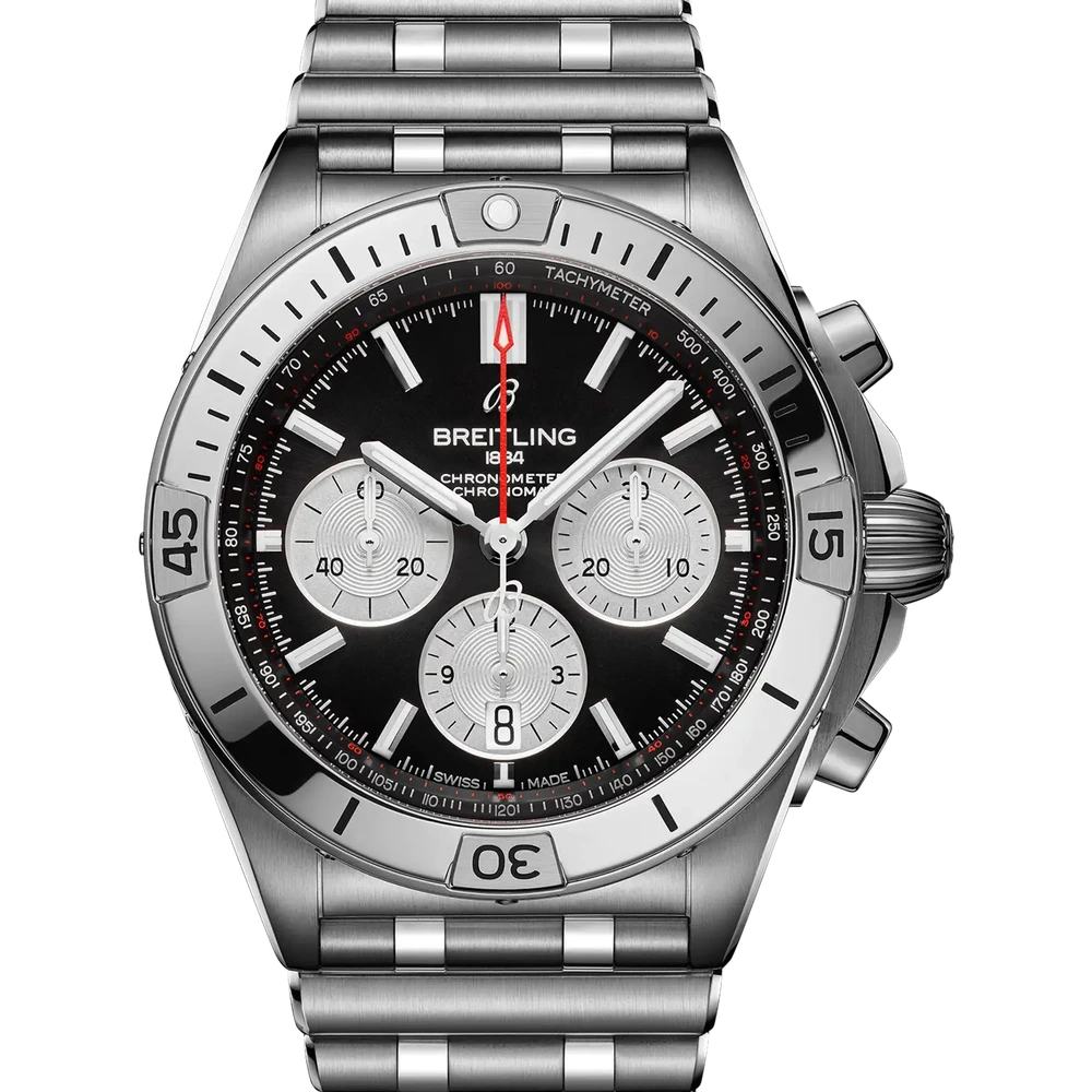 Breitling Chronomat B01 42, 42 mm, stainless steel, black dial
