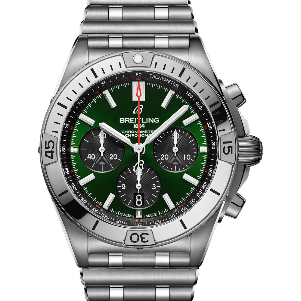 Breitling Chronomat B01 42, 42 mm, stainless steel, green dial