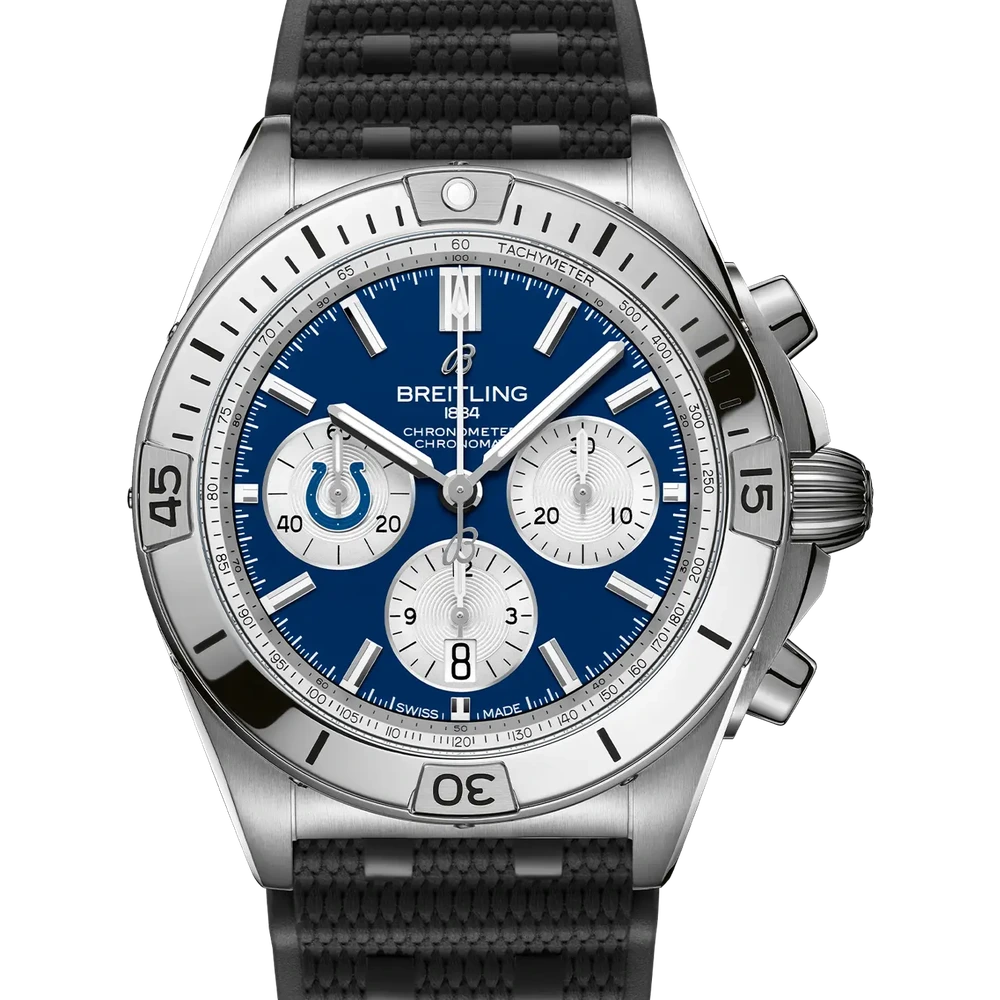 Breitling Chronomat B01 42 NFL Indianapolis Colts Edition, 42 mm, stainless steel, blue dial
