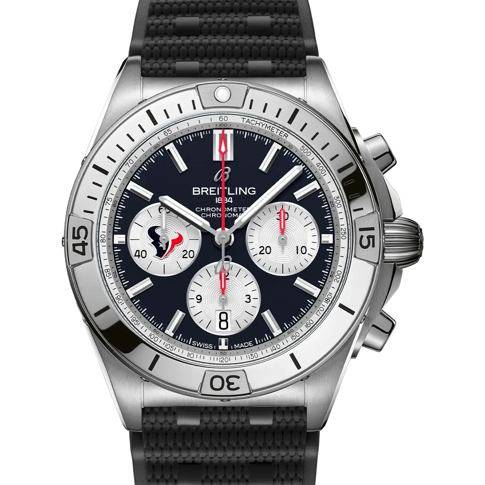 Breitling Chronomat B01 42 NFL Houston Texans Edition, 42 mm, stainless steel, blue dial