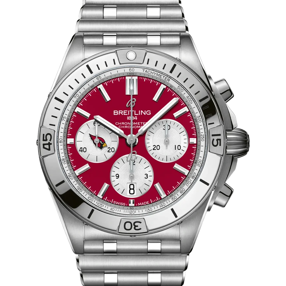 Breitling Chronomat B01 42 NFL Arizona Cardinals Edition, 42 mm, stainless steel, red dial