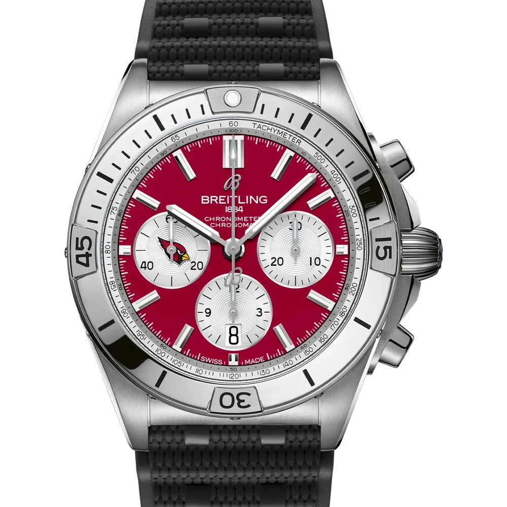 Breitling Chronomat B01 42 NFL Arizona Cardinals Edition, 42 mm, stainless steel, red dial