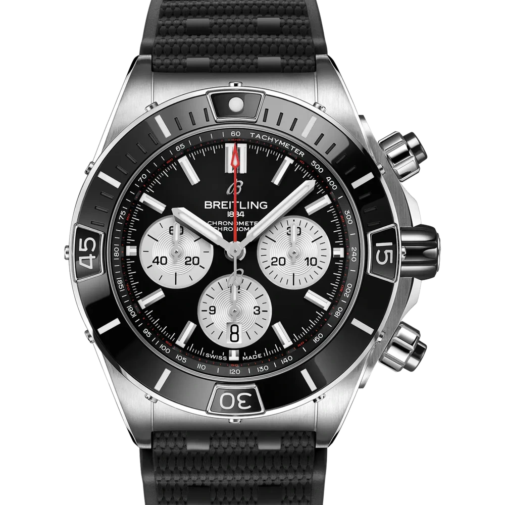 Breitling Super Chronomat B01 44, 44 mm, stainless steel, black dial
