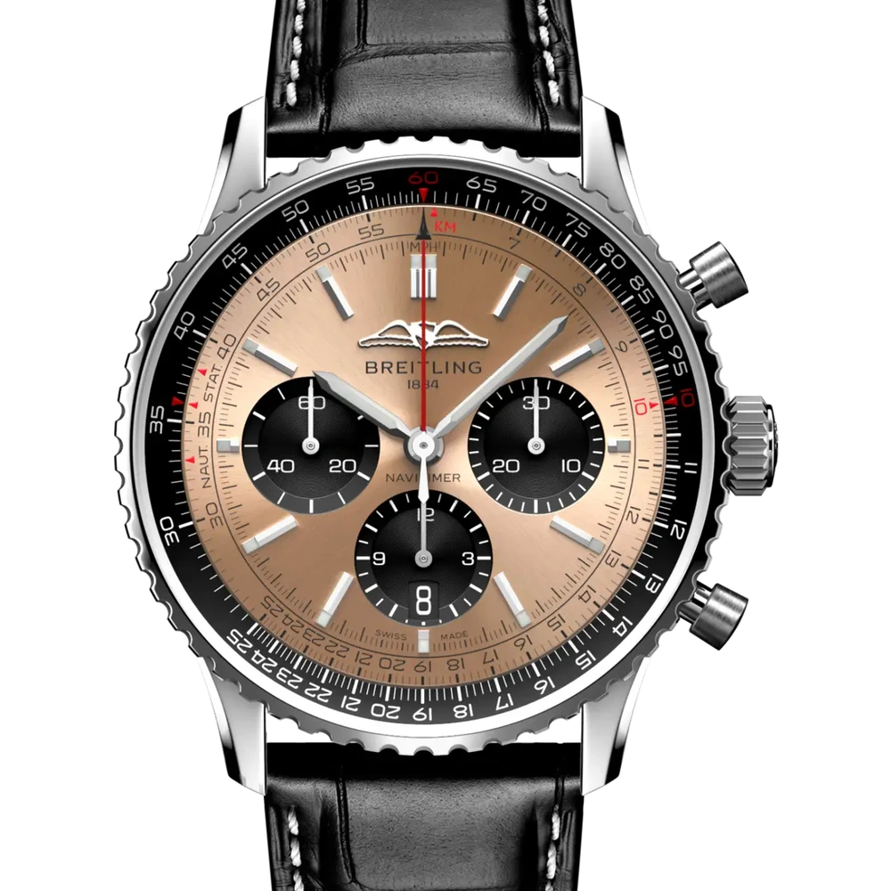 Breitling Navitimer B01 Chronograph 43, 43 mm, stainless steel, copper dial