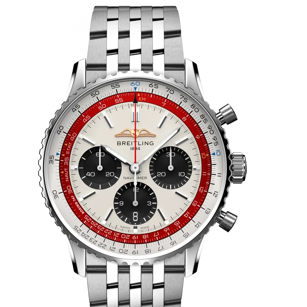 Breitling Navitimer B01 Chronograph 43 Boeing 747, 43 mm, stainless steel, cream dial