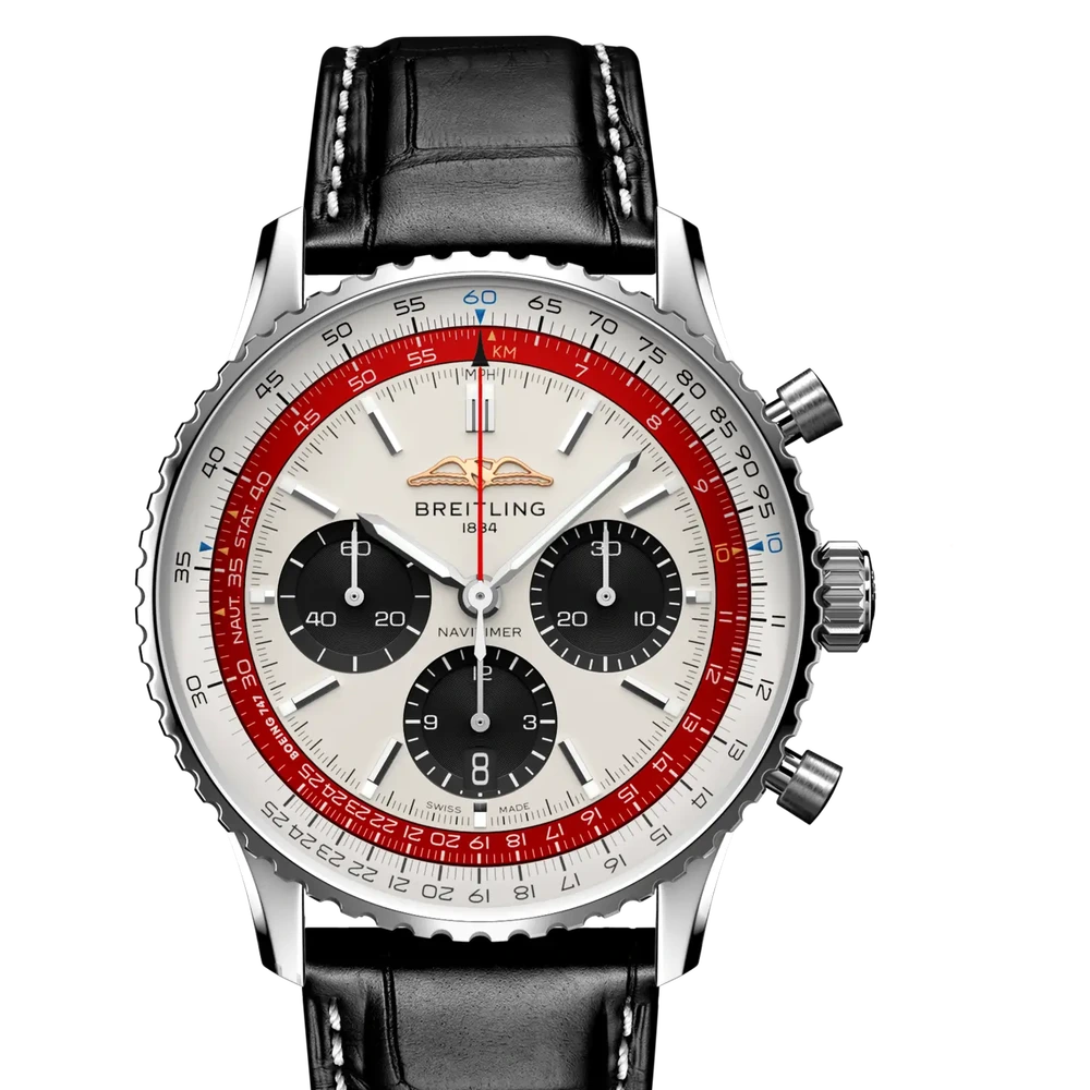 Breitling Navitimer B01 Chronograph 43 Boeing 747, 43 mm, stainless steel, cream dial
