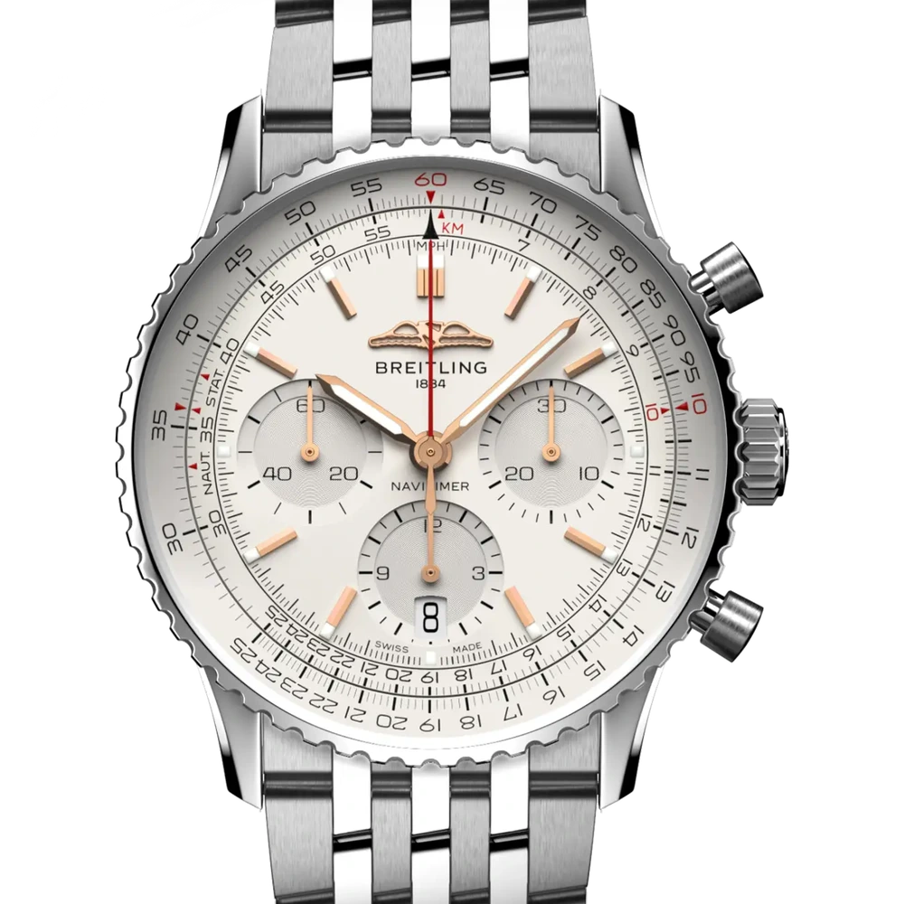 Breitling Navitimer B01 Chronograph 41, 41 mm, stainless steel, cream dial