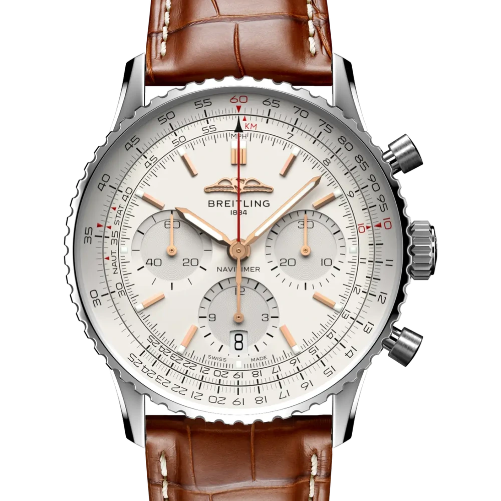 Breitling Navitimer B01 Chronograph 41, 41 mm, stainless steel, cream dial