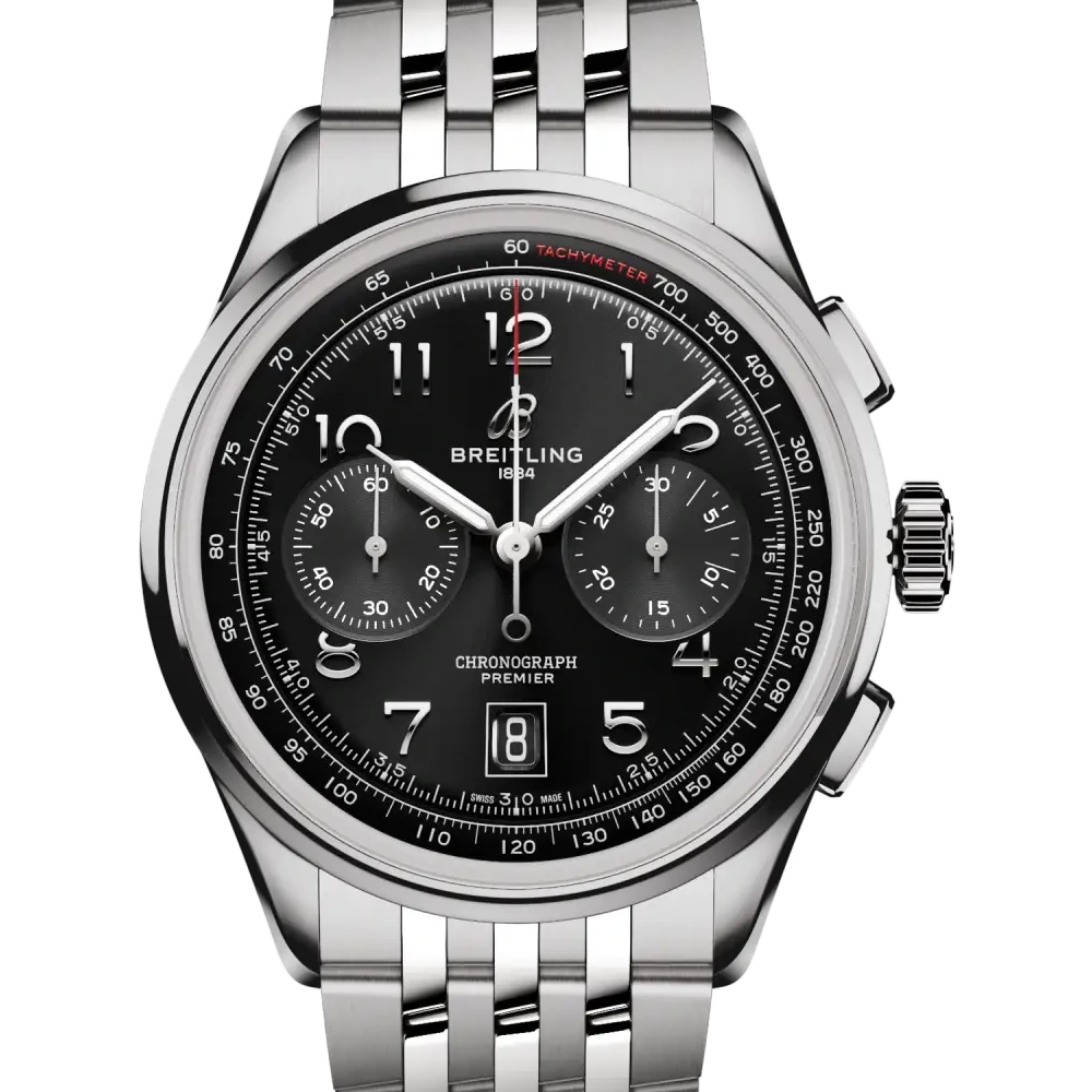Breitling Premier B01 Chronograph 42, 42 mm, stainless steel, black dial