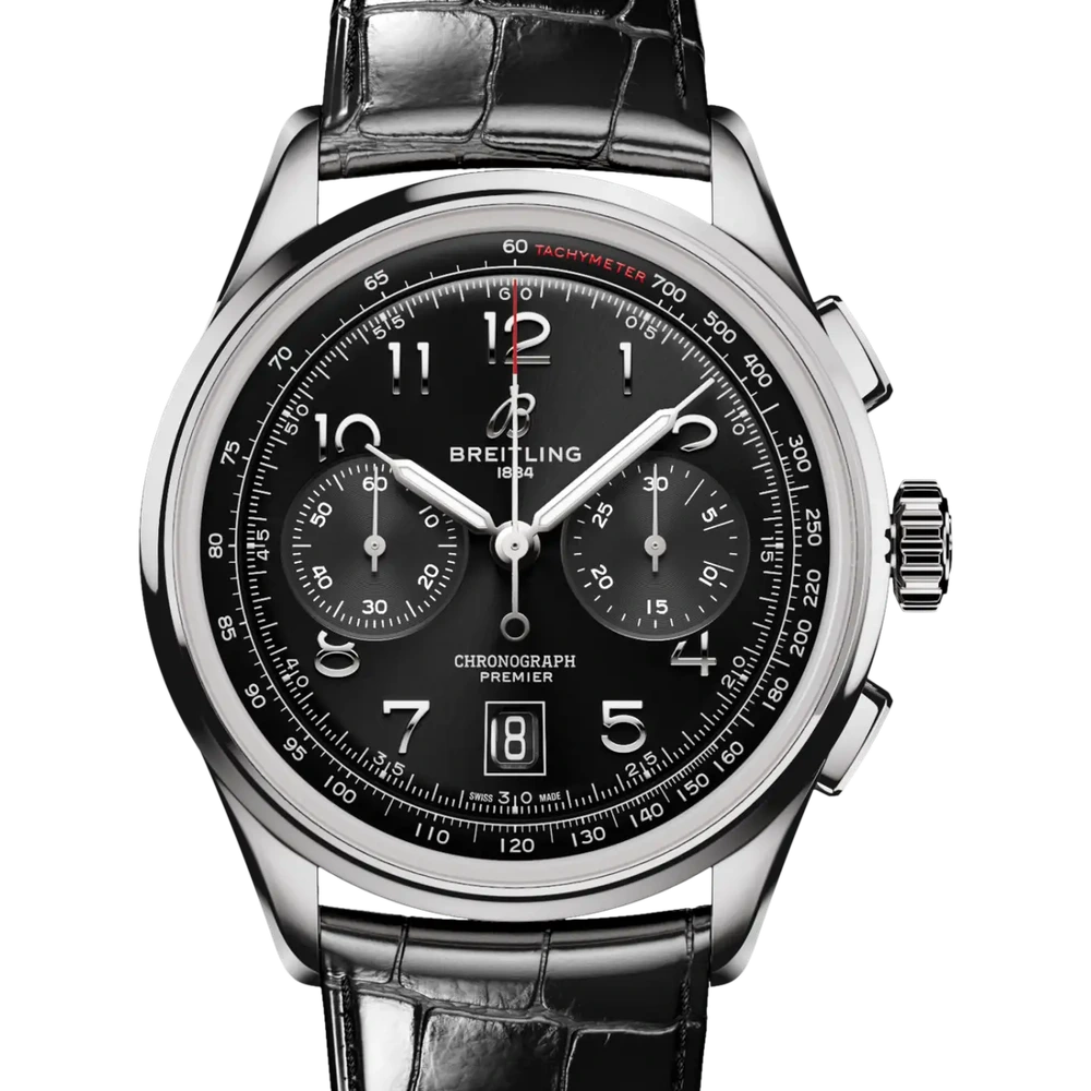 Breitling Premier B01 Chronograph 42, 42 mm, stainless steel, black dial