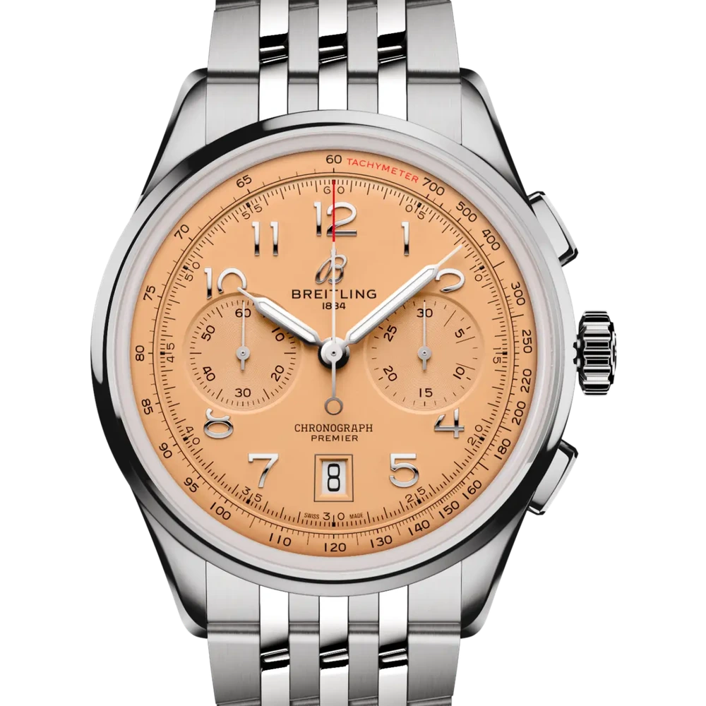 Breitling Premier B01 Chronograph 42, 42 mm, stainless steel, copper dial