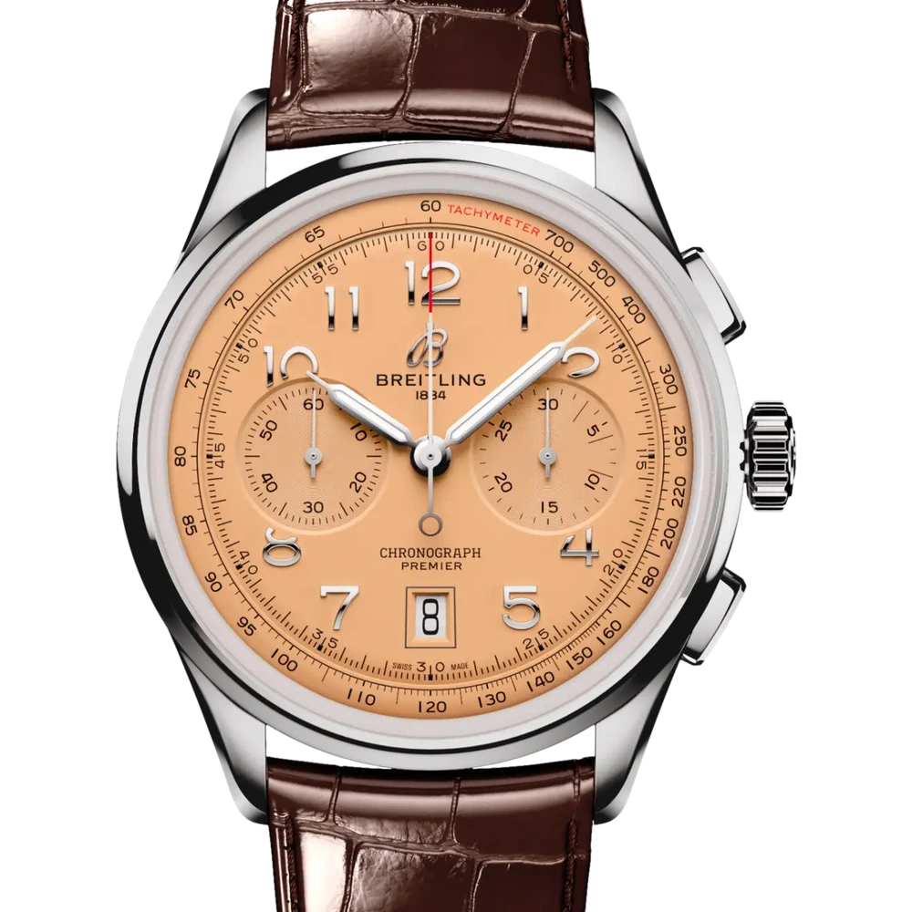 Breitling Premier B01 Chronograph 42, 42 mm, stainless steel, copper dial