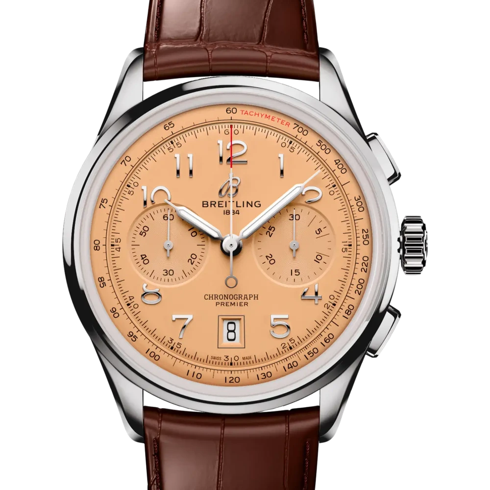 Breitling Premier B01 Chronograph 42, 42 mm, stainless steel, copper dial