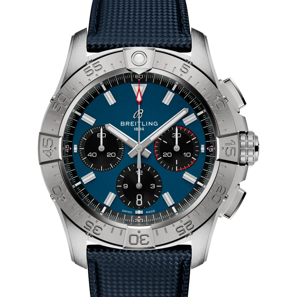Breitling Avenger B01 Chronograph 42, 42 mm, stainless steel, blue dial