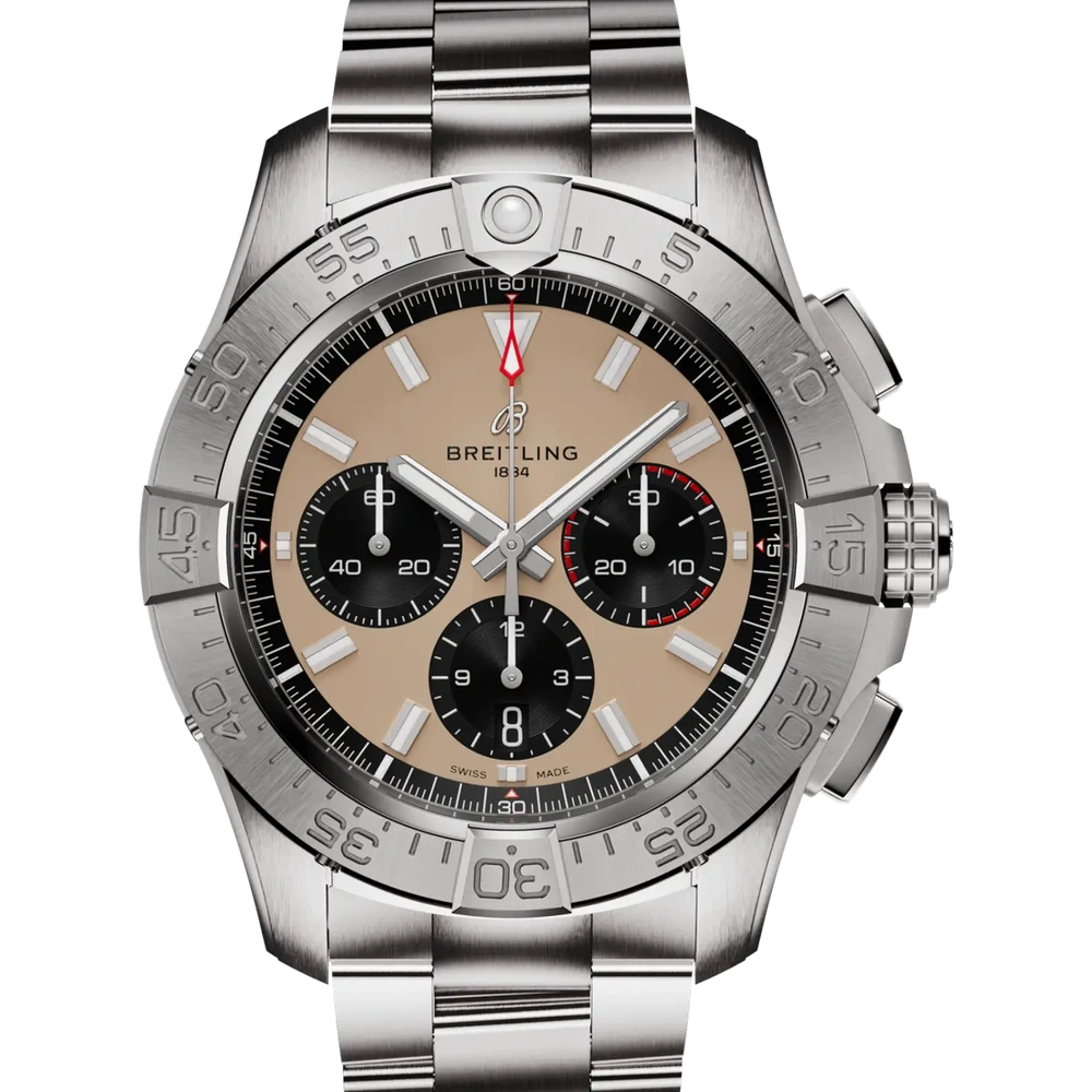 Breitling Avenger B01 Chronograph 44, 44 mm, stainless steel, beige dial