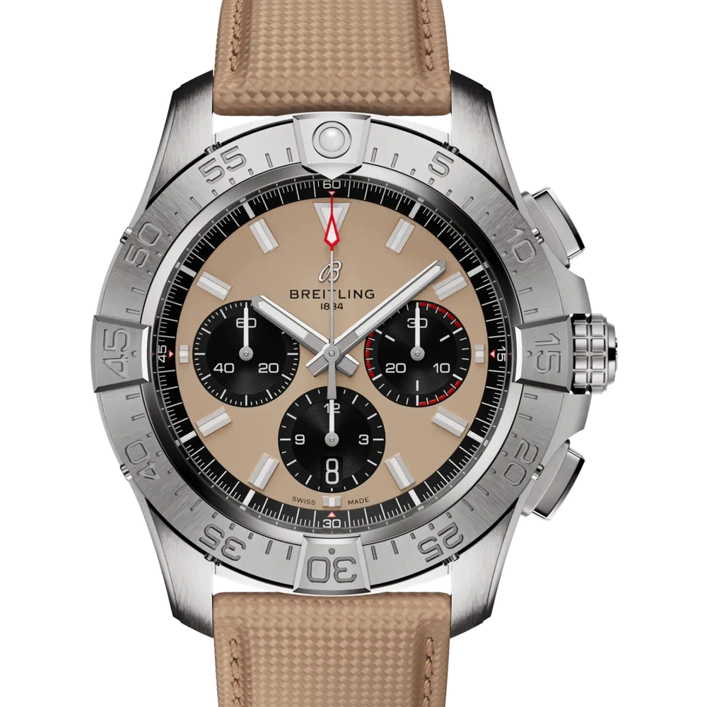 Breitling Avenger B01 Chronograph 44, 44 mm, stainless steel, beige dial