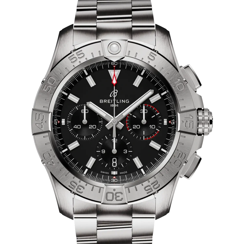 Breitling Avenger B01 Chronograph 44, 44 mm, stainless steel, black dial