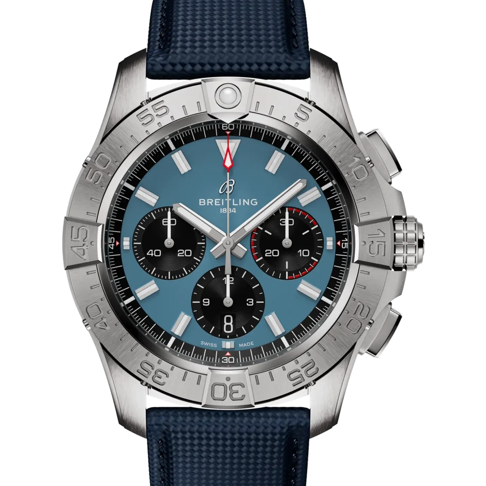 Breitling Avenger B01 Chronograph 44, 44 mm, stainless steel, blue dial