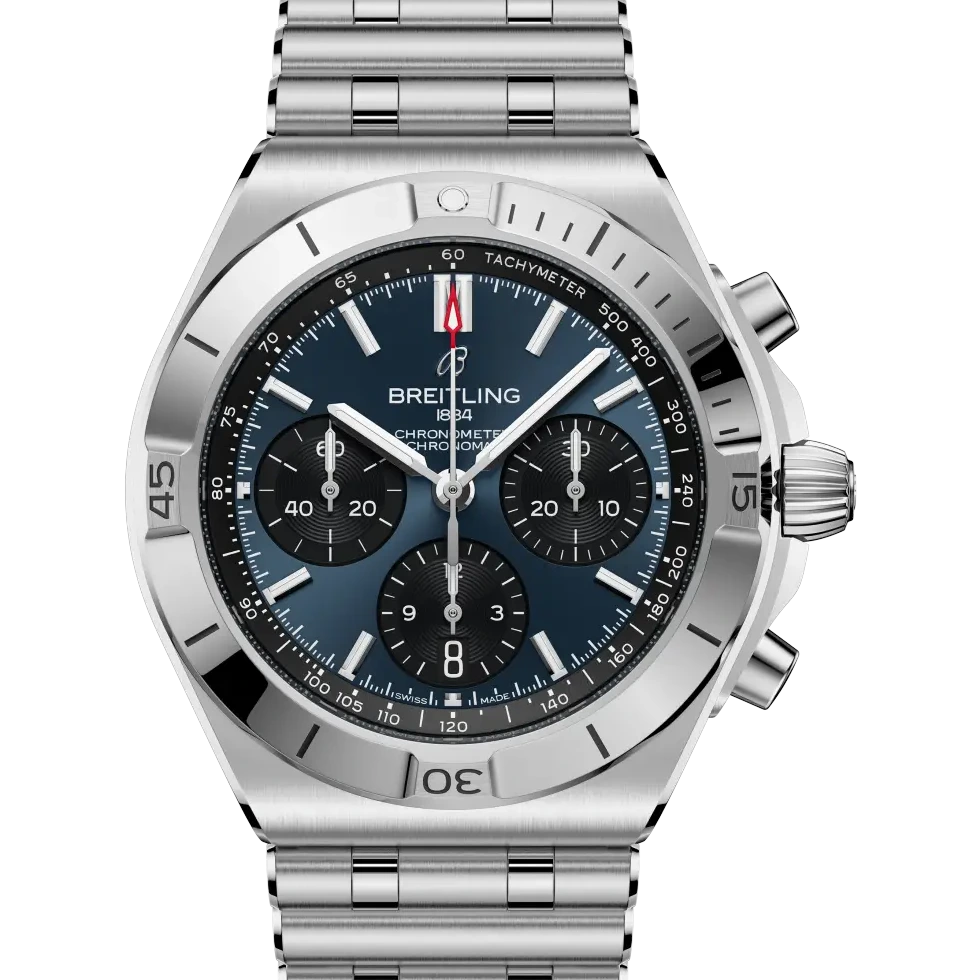 Breitling Chronomat B01 Chronograph 42, 42 mm, stainless steel, blue dial