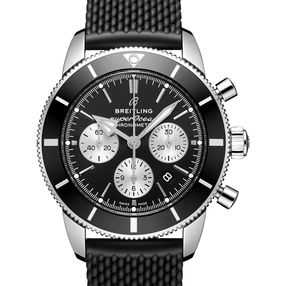 Breitling Superocean Heritage B01 Chronograph 44, 44 mm, stainless steel, black dial