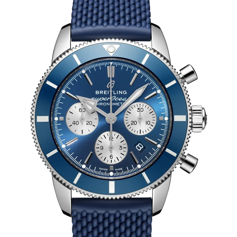 Breitling Superocean Heritage B01 Chronograph 44, 44 mm, stainless steel, blue dial