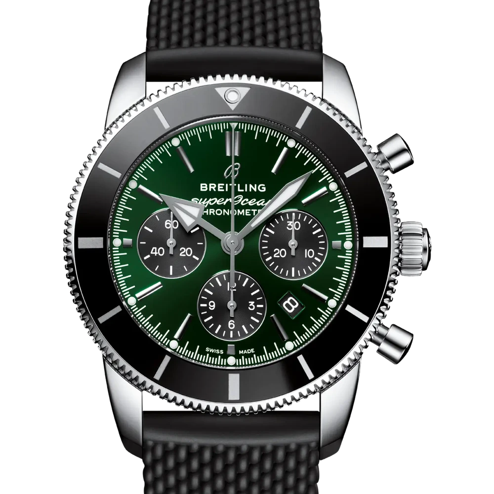 Breitling Superocean Heritage B01 Chronograph 44 Limited Edition, 44 mm, stainless steel, green dial