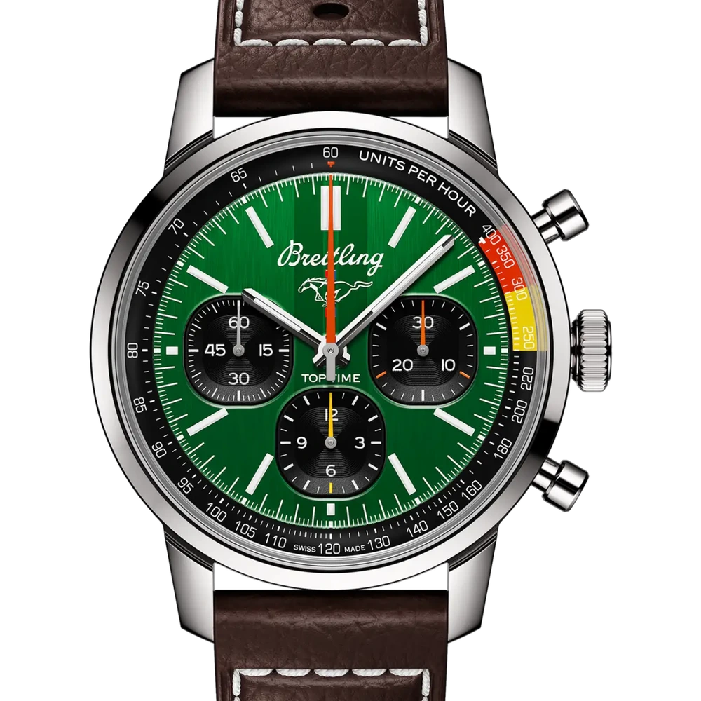 Breitling Top Time B01 Ford Mustang, 41 mm, stainless steel, green dial
