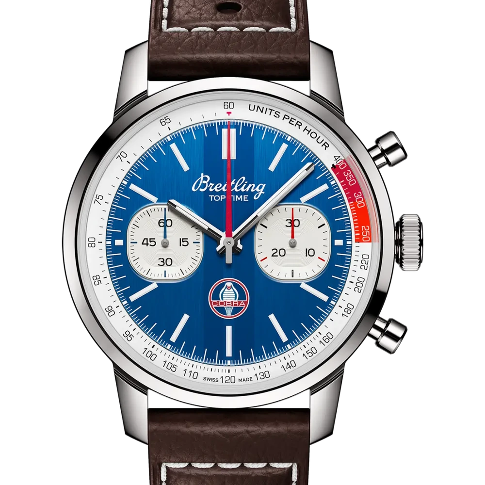 Breitling Top Time B01 Shelby Cobra, 41 mm, stainless steel, blue dial