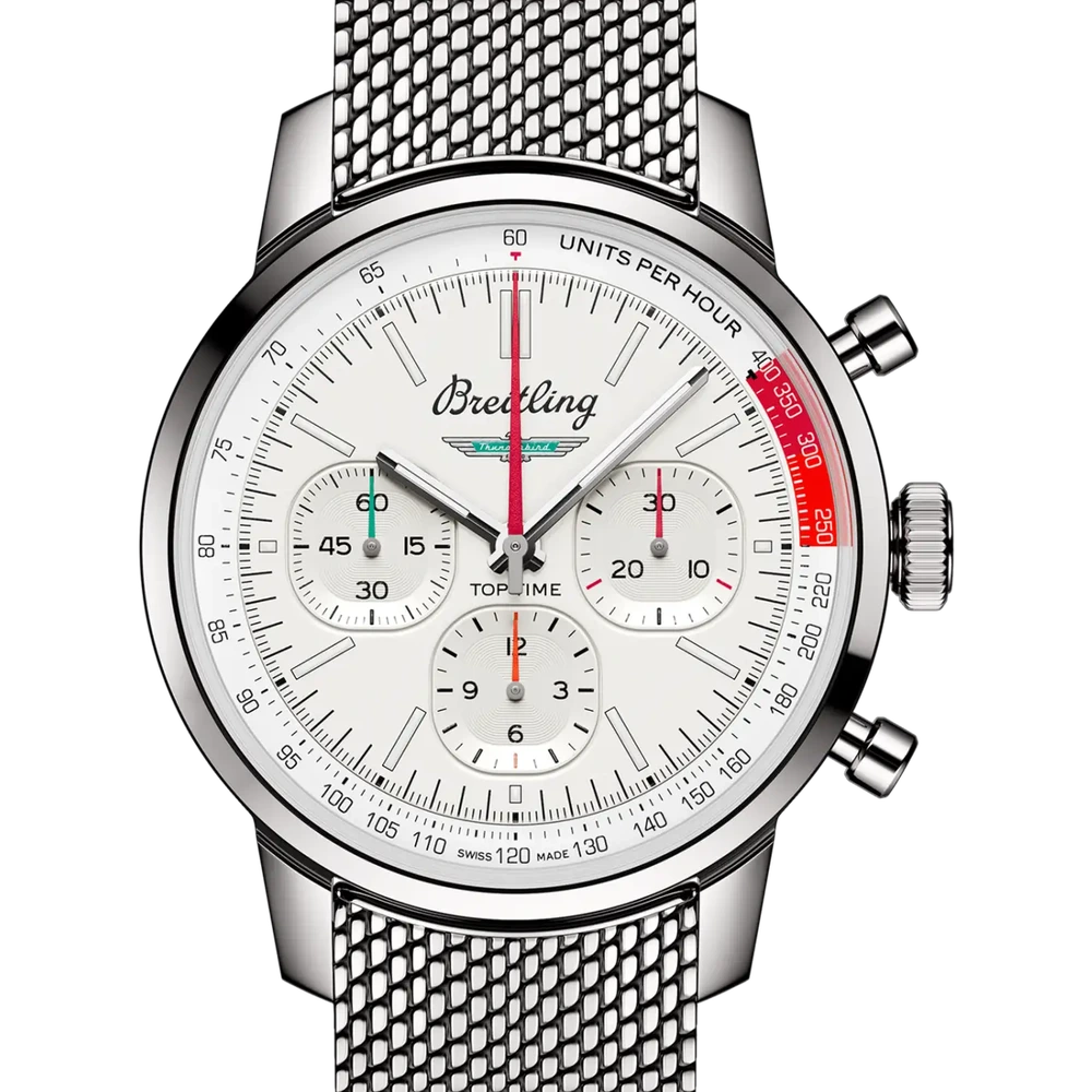 Breitling Top Time B01 Ford Thunderbird, 41 mm, stainless steel, white dial