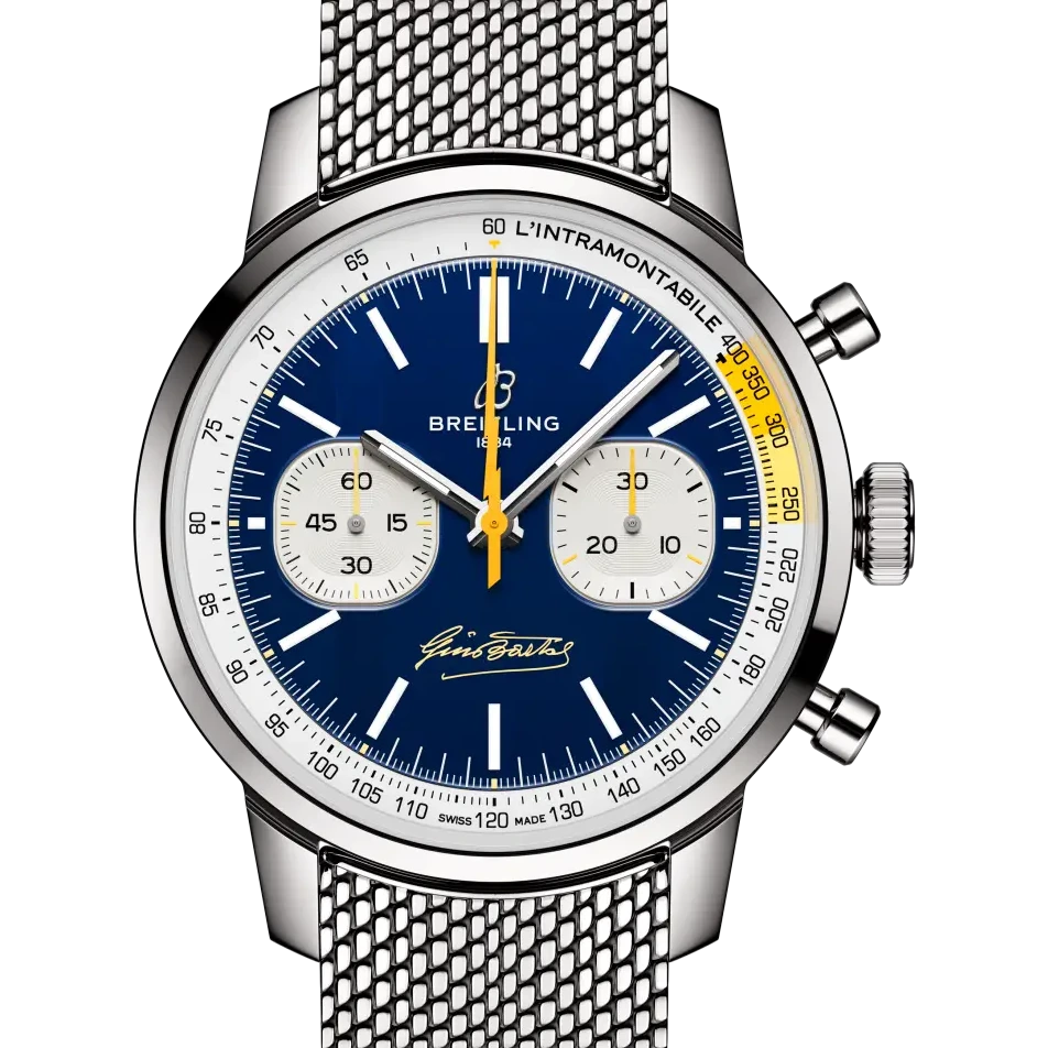 Breitling Top Time B01 Gino Bartali, 41 mm, stainless steel, blue dial
