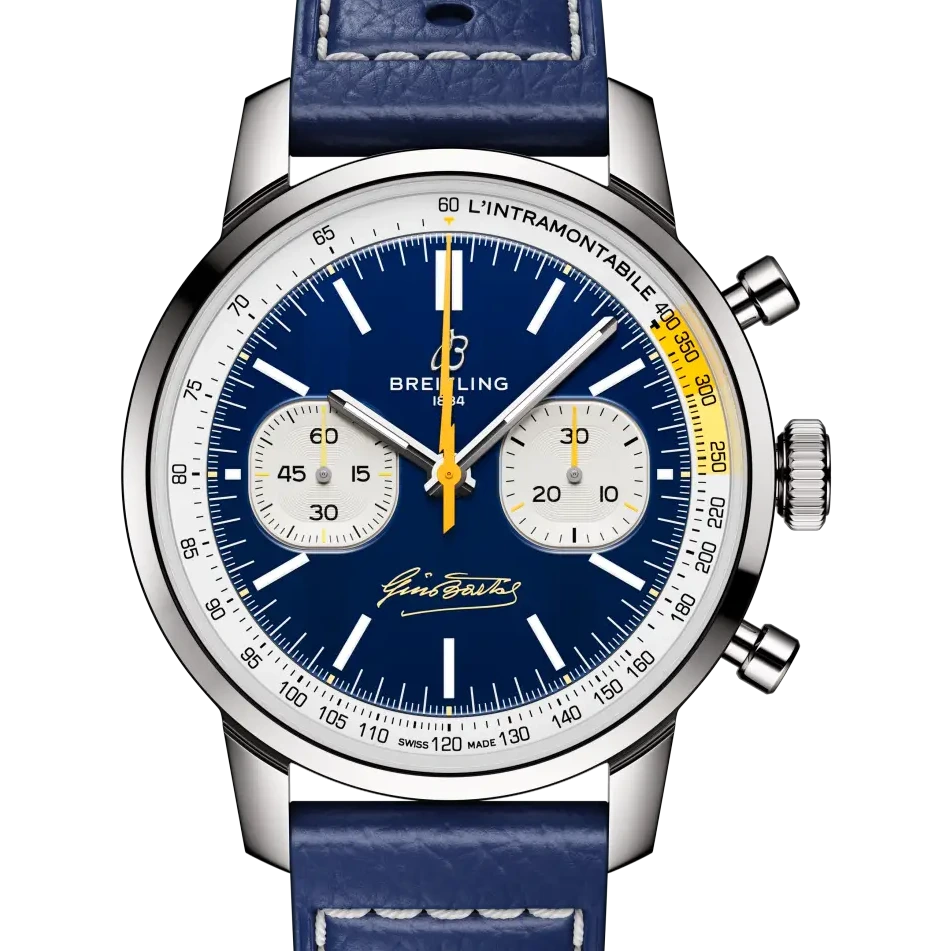 Breitling Top Time B01 Gino Bartali, 41 mm, stainless steel, blue dial