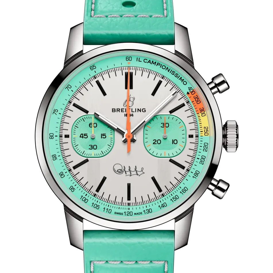 Breitling Top Time B01 Fausto Coppi, 41 mm, stainless steel, white dial