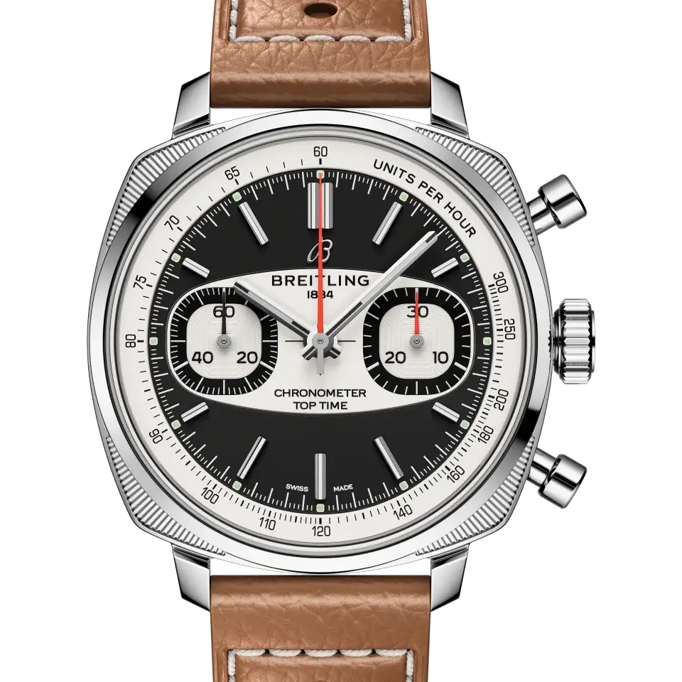 Breitling Top Time B01 Racing, 38 mm, stainless steel, black dial