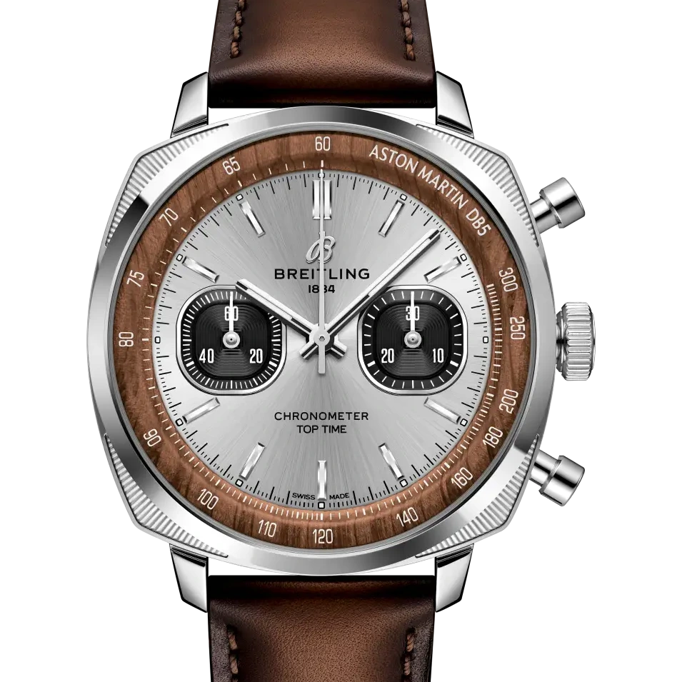 Breitling Top Time B01 Chronograph 41 Tribute to Aston Martin DB5, 41 mm, stainless steel, silver dial